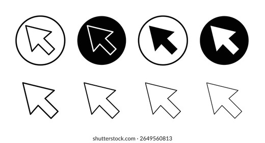 Cursor icon thin flat simple illustration symbol