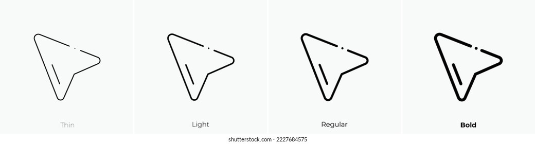 cursor icon. Thin, Light Regular And Bold style design isolated on white background