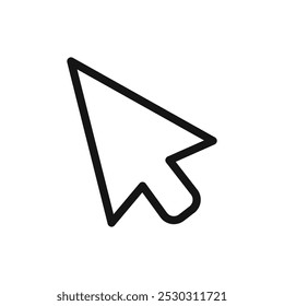 Cursor icon Thin line art isolated