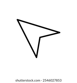 Cursor icon Thin line art isolated