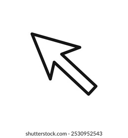 Cursor icon Thin line flat illustration
