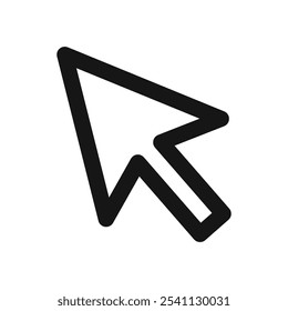 Cursor icon Thin line flat illustration