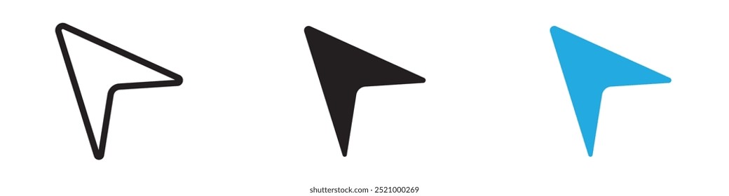 Cursor icon thin line illustration
