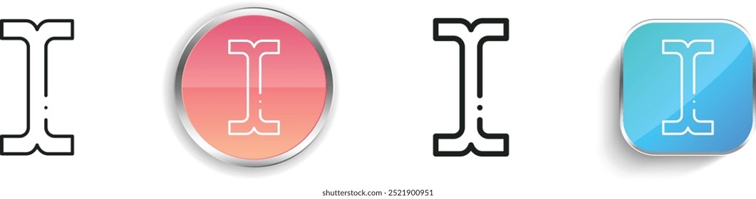 cursor icon. Thin Linear, Regular and Button Style Design Isolated On White Background
