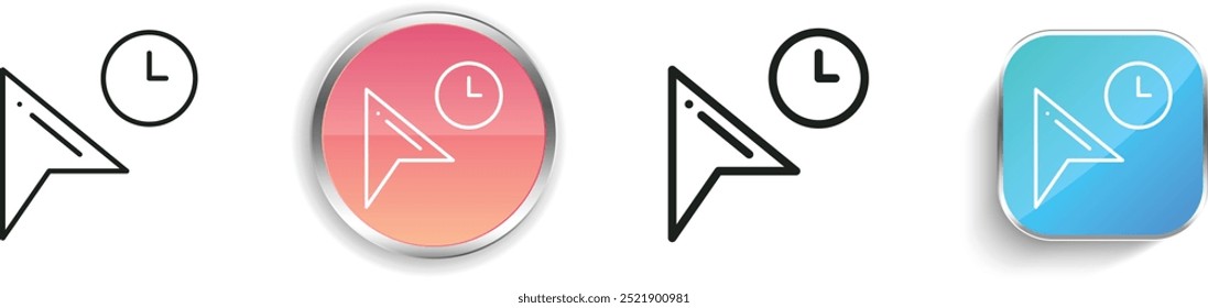 cursor icon. Thin Linear, Regular and Button Style Design Isolated On White Background