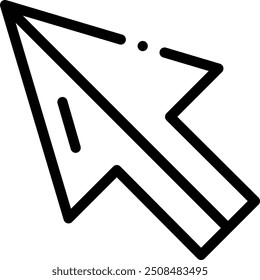 cursor icon. Thin Linear Style Design Isolated On White Background