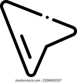 ícone de cursor. Design De Estilo Linear Fino Isolado Em Plano De Fundo Branco