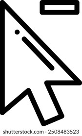 cursor icon. Thin Linear Style Design Isolated On White Background