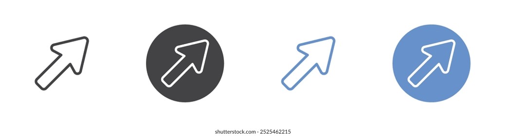 Cursor icon Thin outline art symbol