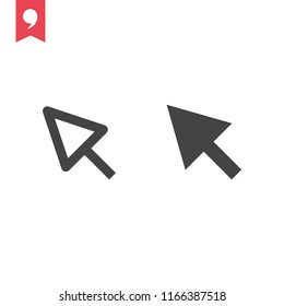 cursor icon in trendy flat design