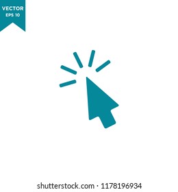 cursor icon in trendy flat design 