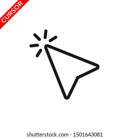 cursor icon in trendy flat design 