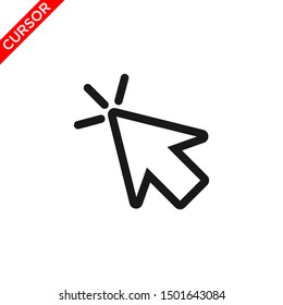 cursor icon in trendy flat design 