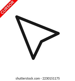 cursor icon in trendy flat design, mouse icon