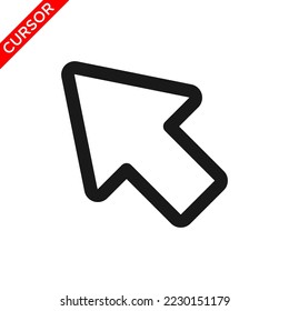 cursor icon in trendy flat design, mouse icon