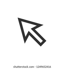 cursor icon in trendy flat style isolated on background. line cursor icon page symbol for your web site design line cursor icon logo, app, UI