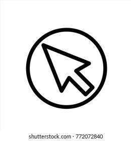 cursor icon in trendy flat style isolated on background. cursor icon page symbol for your web site design cursor icon logo, app, UI. icon Vector illustration, EPS10.