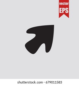 Cursor icon in trendy isolated on grey background.Vector illustration.