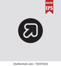 Cursor icon in trendy isolated on grey background.Vector illustration.