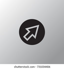 Cursor icon in trendy isolated on grey background.Vector illustration.