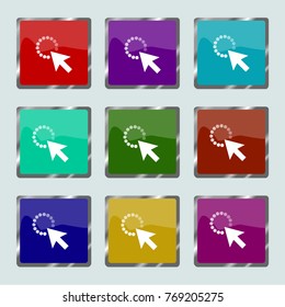 cursor icon vector, click icon