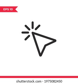 Cursor icon vector. Click sign