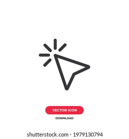 Cursor icon vector. Click sign