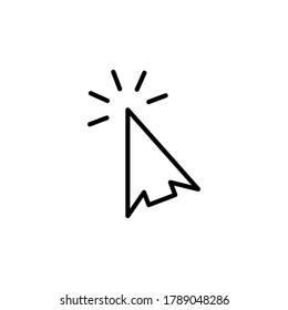 Cursor icon vector. Click symbol on white background. Editable