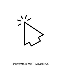 Cursor icon vector. Click symbol on white background. Editable