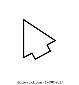Cursor icon vector. Click symbol on white background. Editable