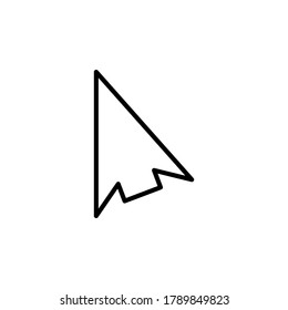 Cursor icon vector. Click symbol on white background. Editable