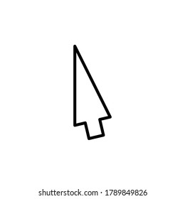 Cursor icon vector. Click symbol on white background. Editable