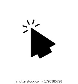 Cursor icon vector. Click symbol illustration on white background
