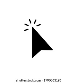 Cursor icon vector. Click symbol illustration on white background