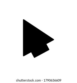 Cursor icon vector. Click symbol illustration on white background
