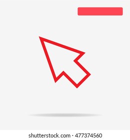 Cursor icon. Vector concept illustration for design.
