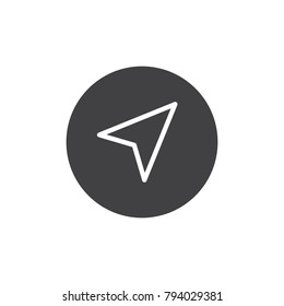 Cursor icon vector, filled flat sign, solid pictogram isolated on white. Navigator pointer arrow symbol, logo illustration.