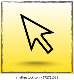 Cursor icon, vector illustration.