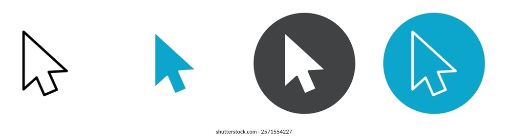 cursor icon Vector illustration in black
