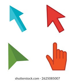 Cursor icon vector. Cursor icon vector illustration isolated. Cursor icon collection for web or application