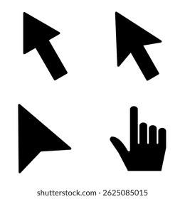 Cursor icon vector. Cursor icon vector illustration isolated on white background. Cursor icon collection for web or application