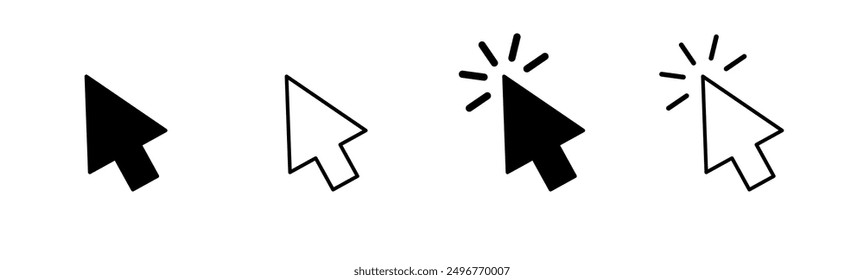 Cursor Icon. Vector illustration of pointer symbol