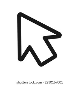 cursor icon vector illustration in trendy flat design