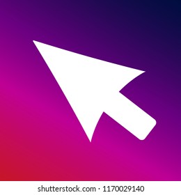 Cursor icon vector illustrator creative design purple and pink gradient background
