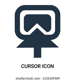 Cursor icon vector isolated on white background, Cursor transparent sign , filled dark user interface icons