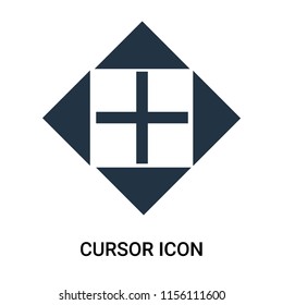 Cursor icon vector isolated on white background, Cursor transparent sign , filled dark user interface icons