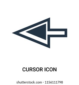 Cursor icon vector isolated on white background, Cursor transparent sign , filled dark user interface icons