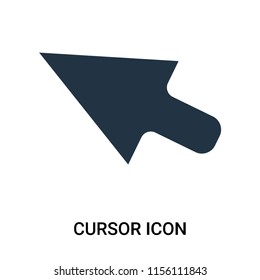 Cursor icon vector isolated on white background, Cursor transparent sign , filled dark user interface icons