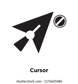 Cursor icon vector isolated on white background, logo concept of Cursor sign on transparent background, filled black symbol