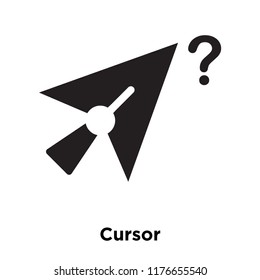 Cursor icon vector isolated on white background, logo concept of Cursor sign on transparent background, filled black symbol